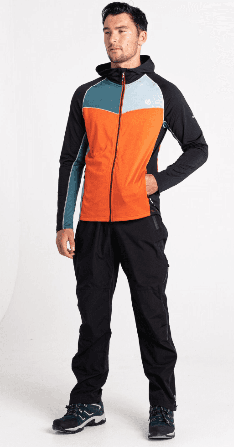 Dare2B Muška dukserica Contend Core Stretch Mediterranean, Narandžasto-crna