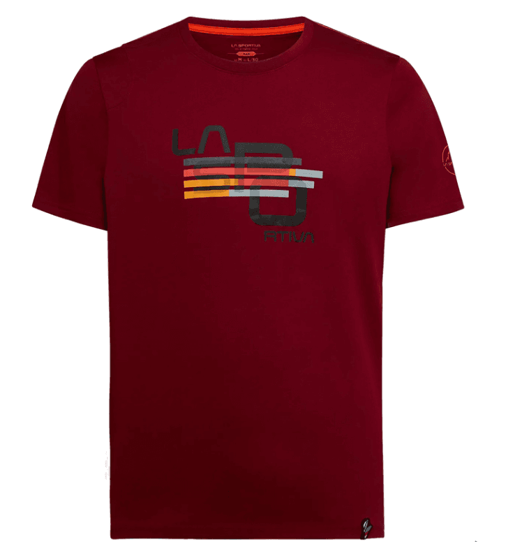 La Sportiva Muška majica Stripe Cube Sangria, Bordo