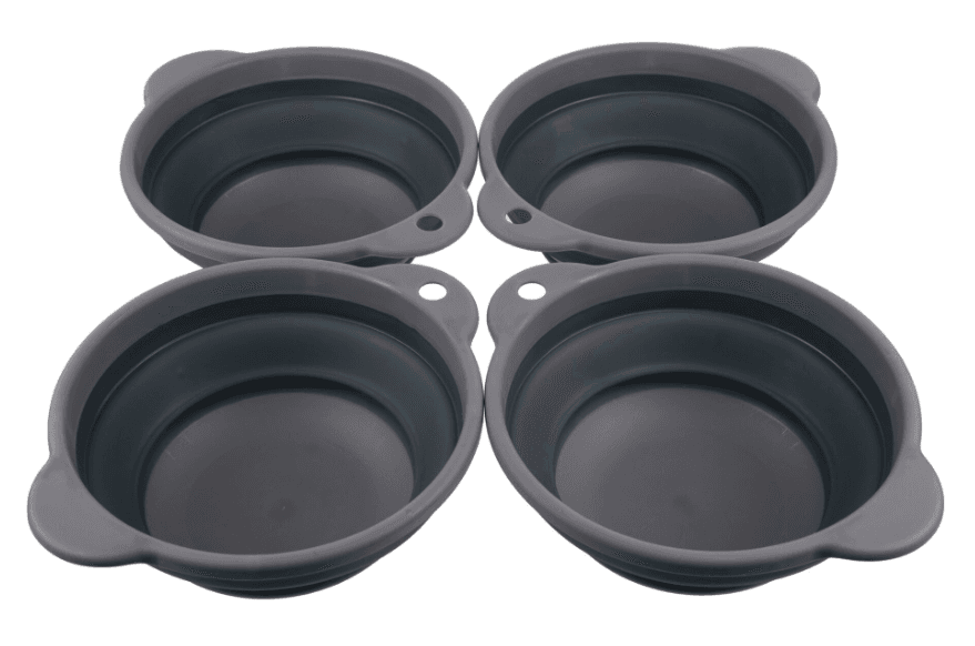 Regatta Outdoors Set sklopivih zdjela 4 komada Ebony, Sivi