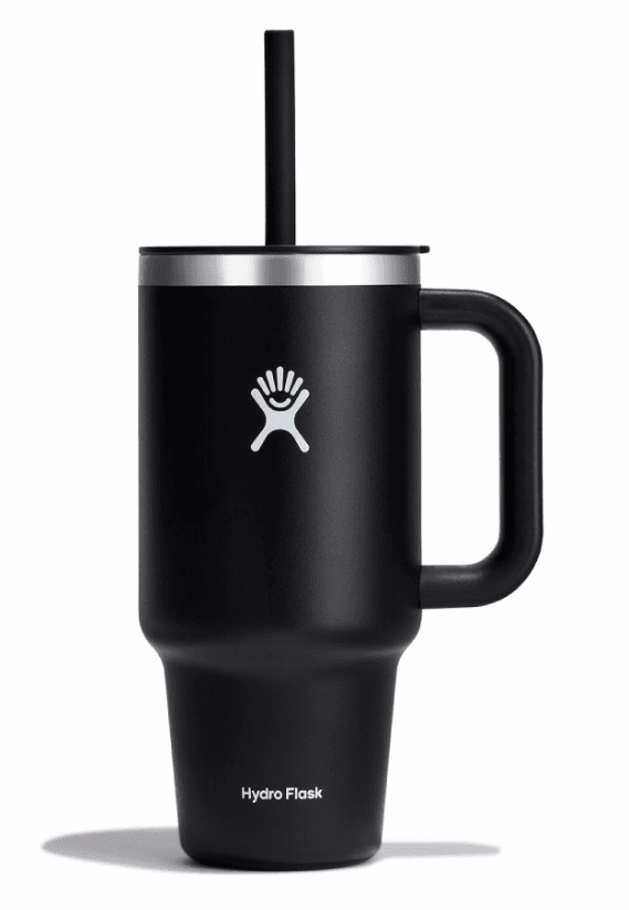 Hydro Flask Putna čaša sa slamkom, 946ml, Crna