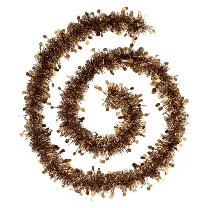 Atmosphera Božićni vijenac na točkice Colorama, 200 cm, bronzane boje