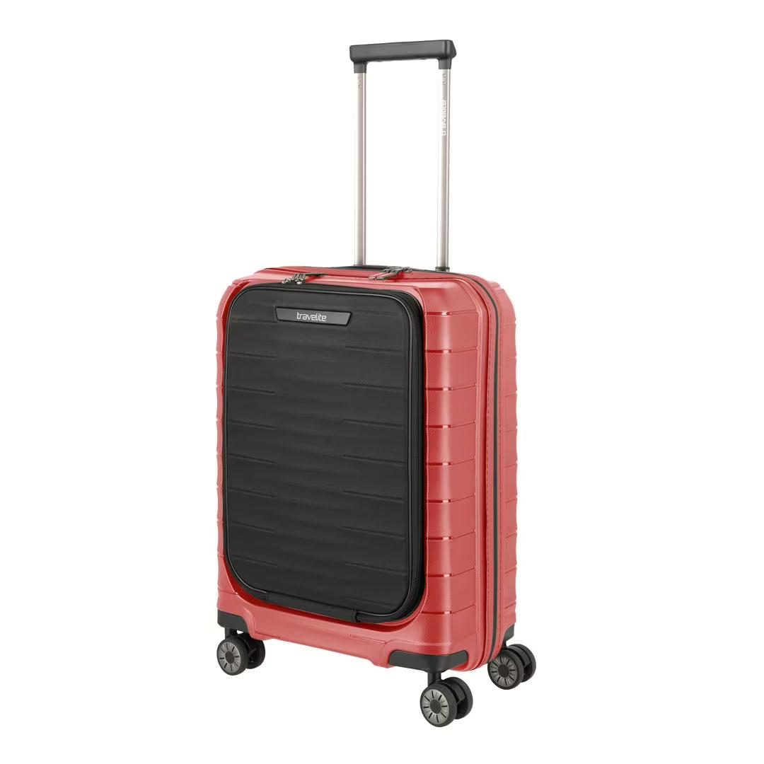 Travelite Kofer sa prednjim džepom Mooby 076846-10, 55 cm, Crveni