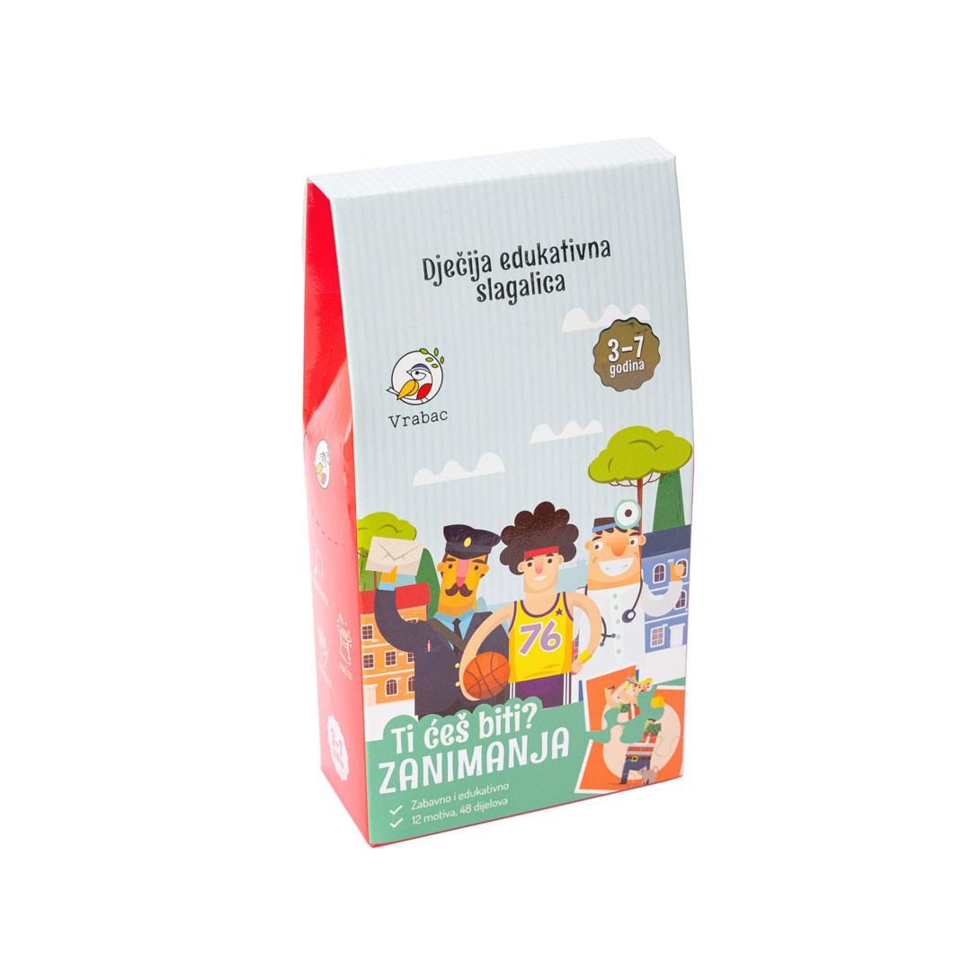 Vrabac Puzzle Fun mini 12 slika, Ti ćeš biti, Zanimanja,