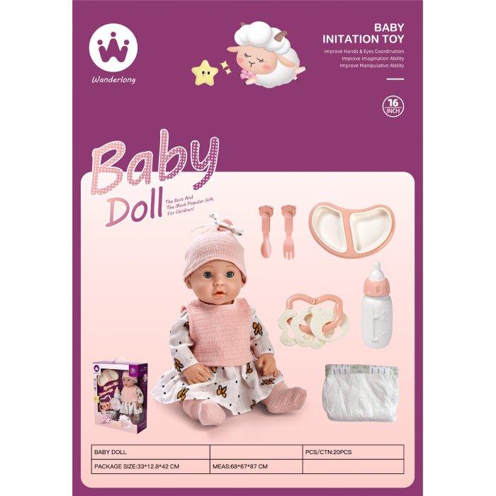 Be be Igračka Lutka s dodacima W16T-06C, Roze-bijela