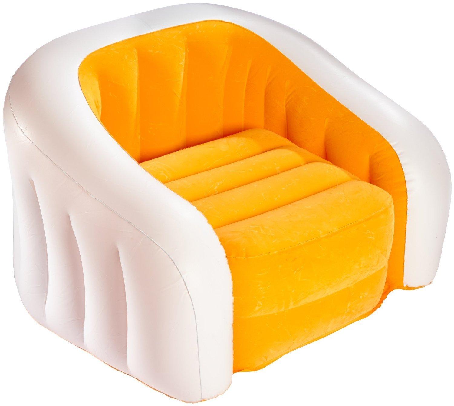 Intex Dječija fotelja 68597, 69x56x48 cm, Bijelo-narandžasta