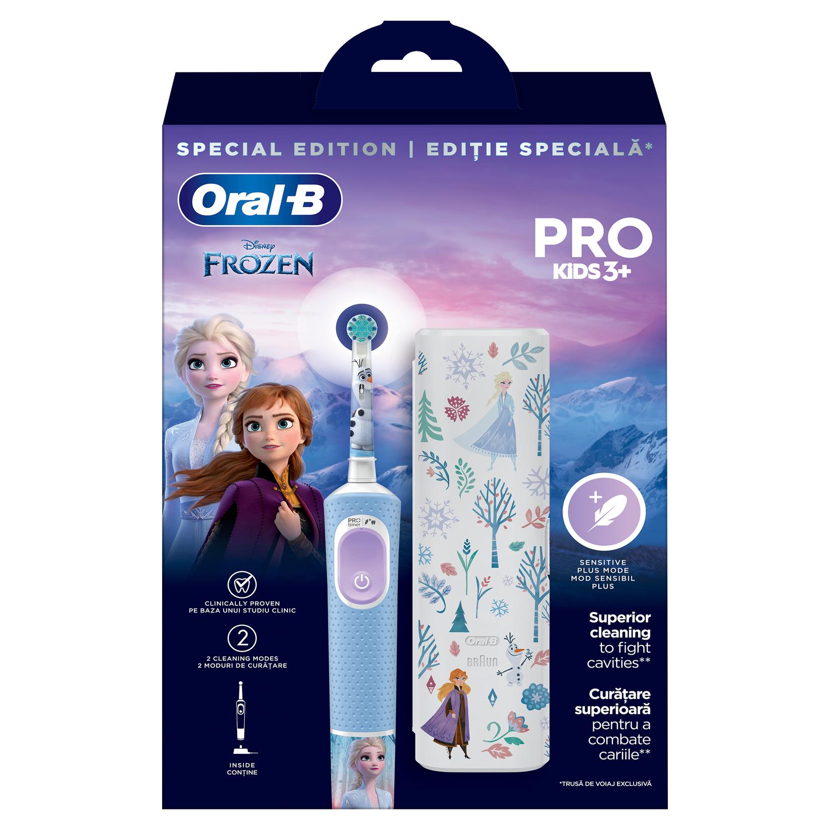ORAL-B Putni set Električna četkica za zube za djecu Pro Kids Frozen, Plava