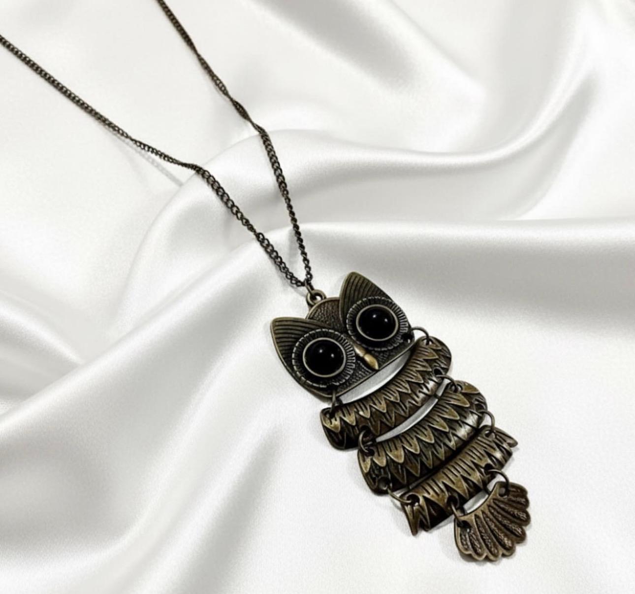 Poludrago kamenje & nakit Ogrlica Sova