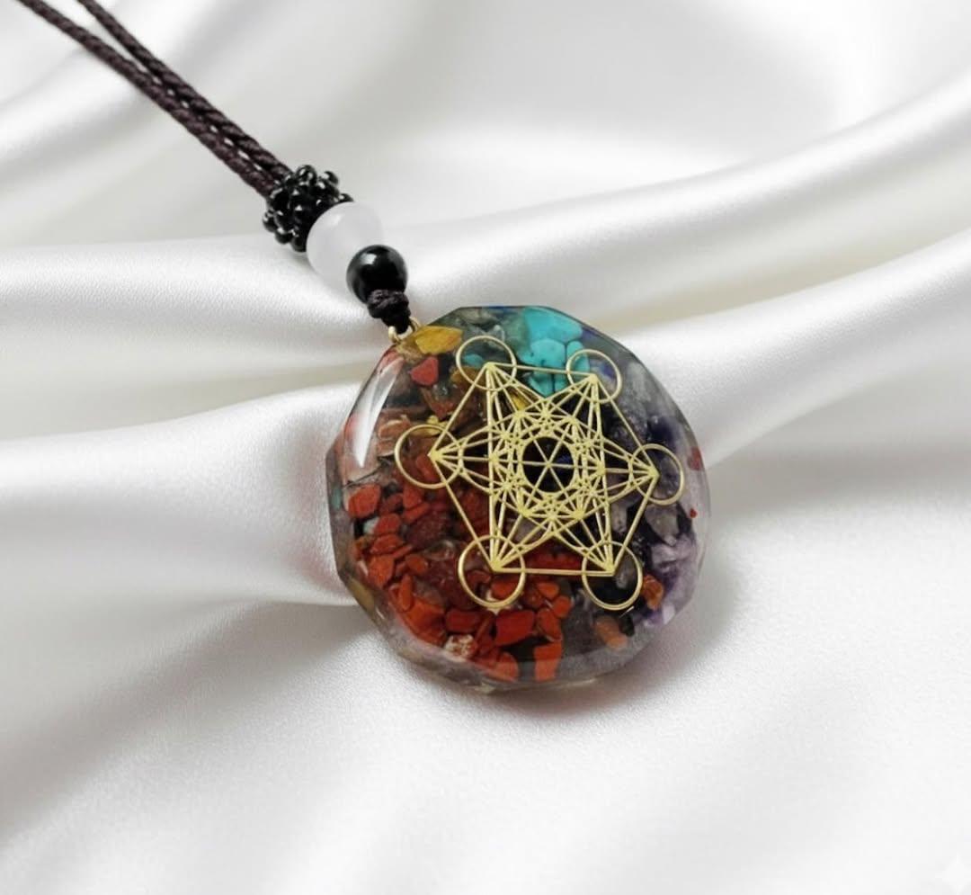 Poludrago kamenje & nakit Orgonska Ogrlica za balans 7 čakri