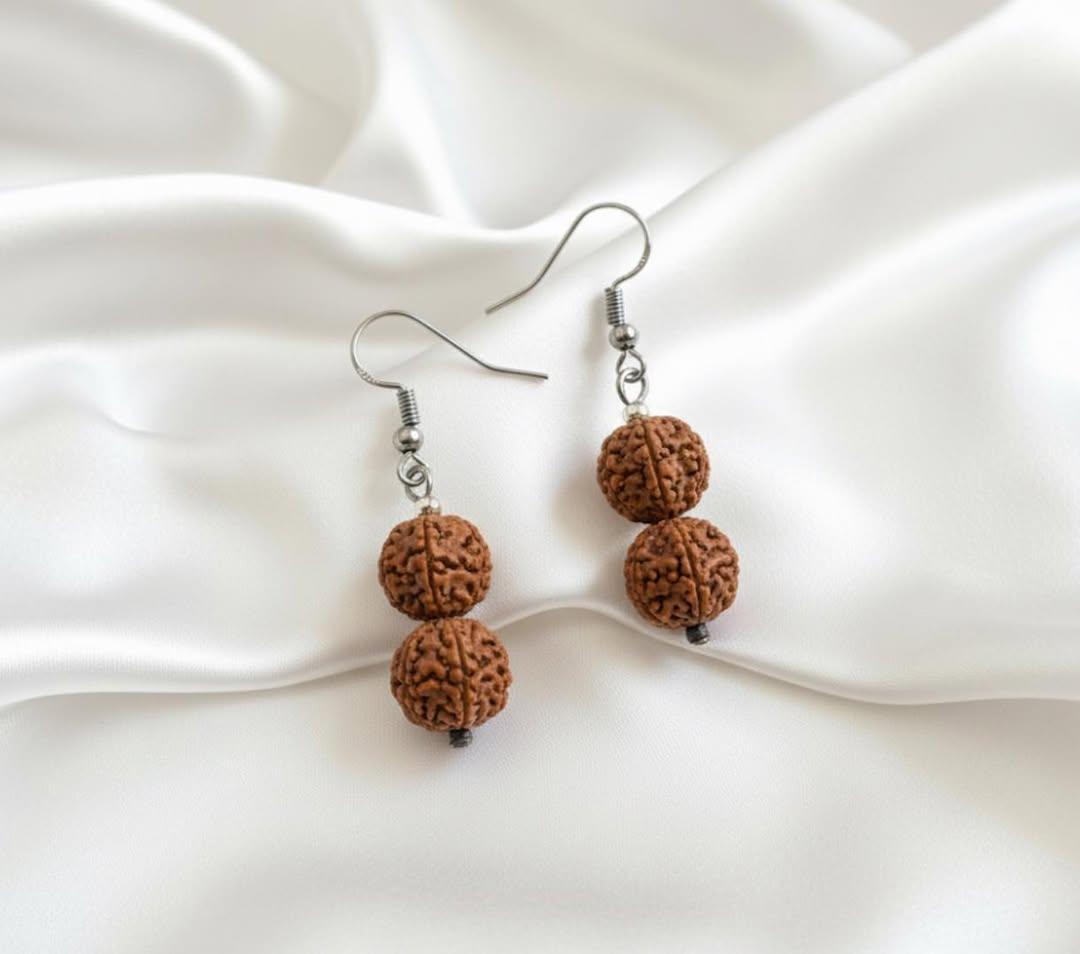 Poludrago kamenje & nakit Naušnice od Rudrakše