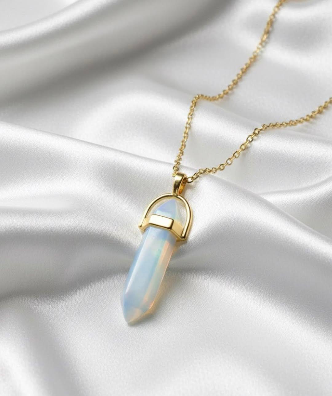 Poludrago kamenje & nakit Ogrlica sa mjesečevim kamenom