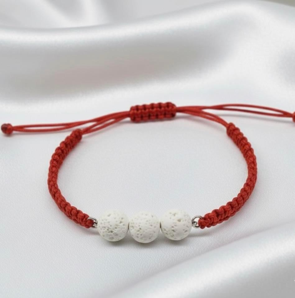 Poludrago kamenje & nakit Narukvica sa Bijelim vulkanskim kamenom