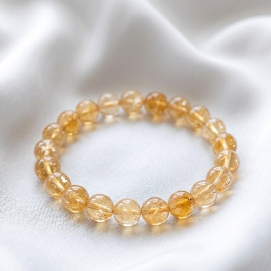 Poludrago kamenje & nakit Narukvica od poludragog kamena, Narandžasto-bijela