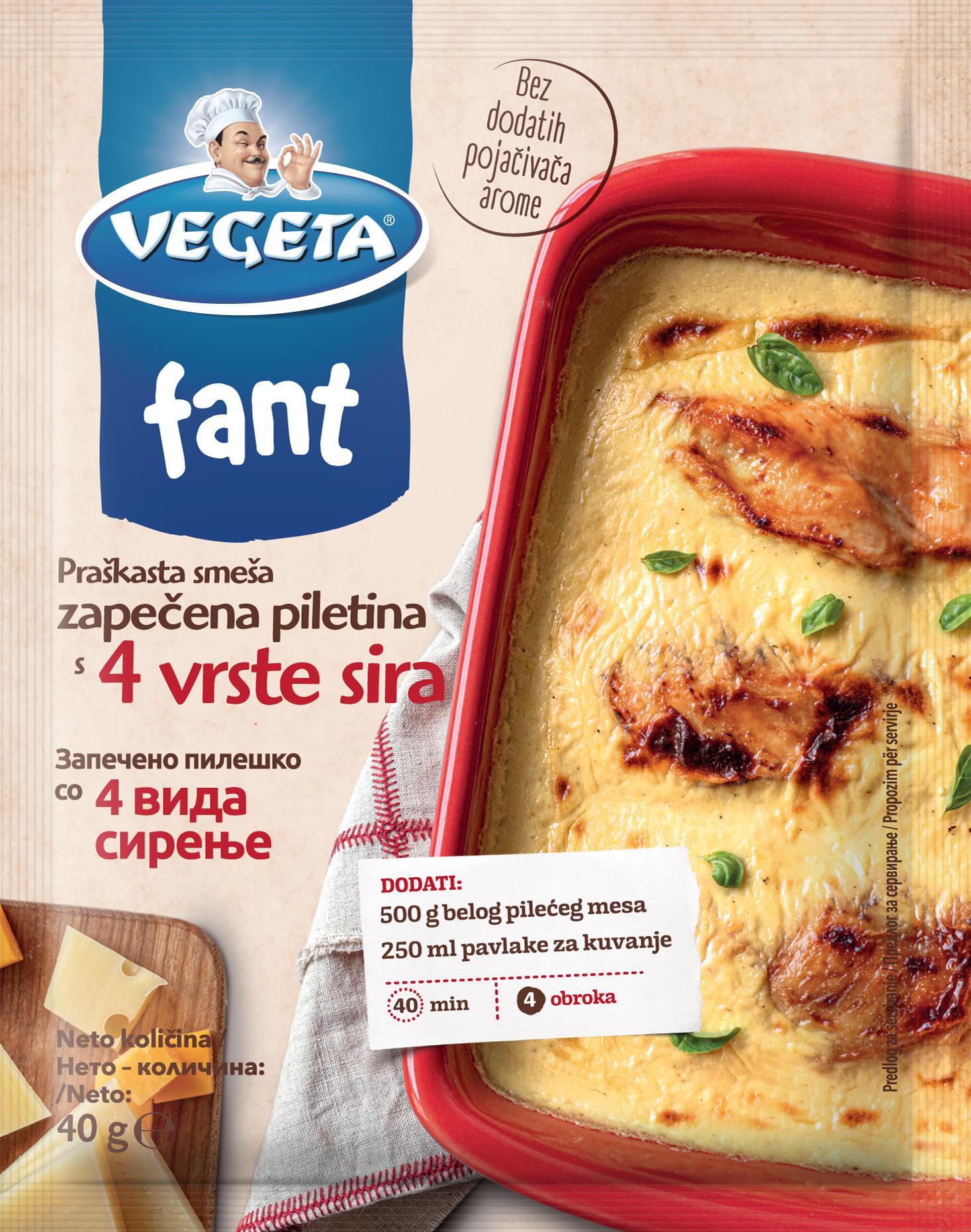 VEGETA FANT za pečenu piletinu sa 4 vrste sira 40g