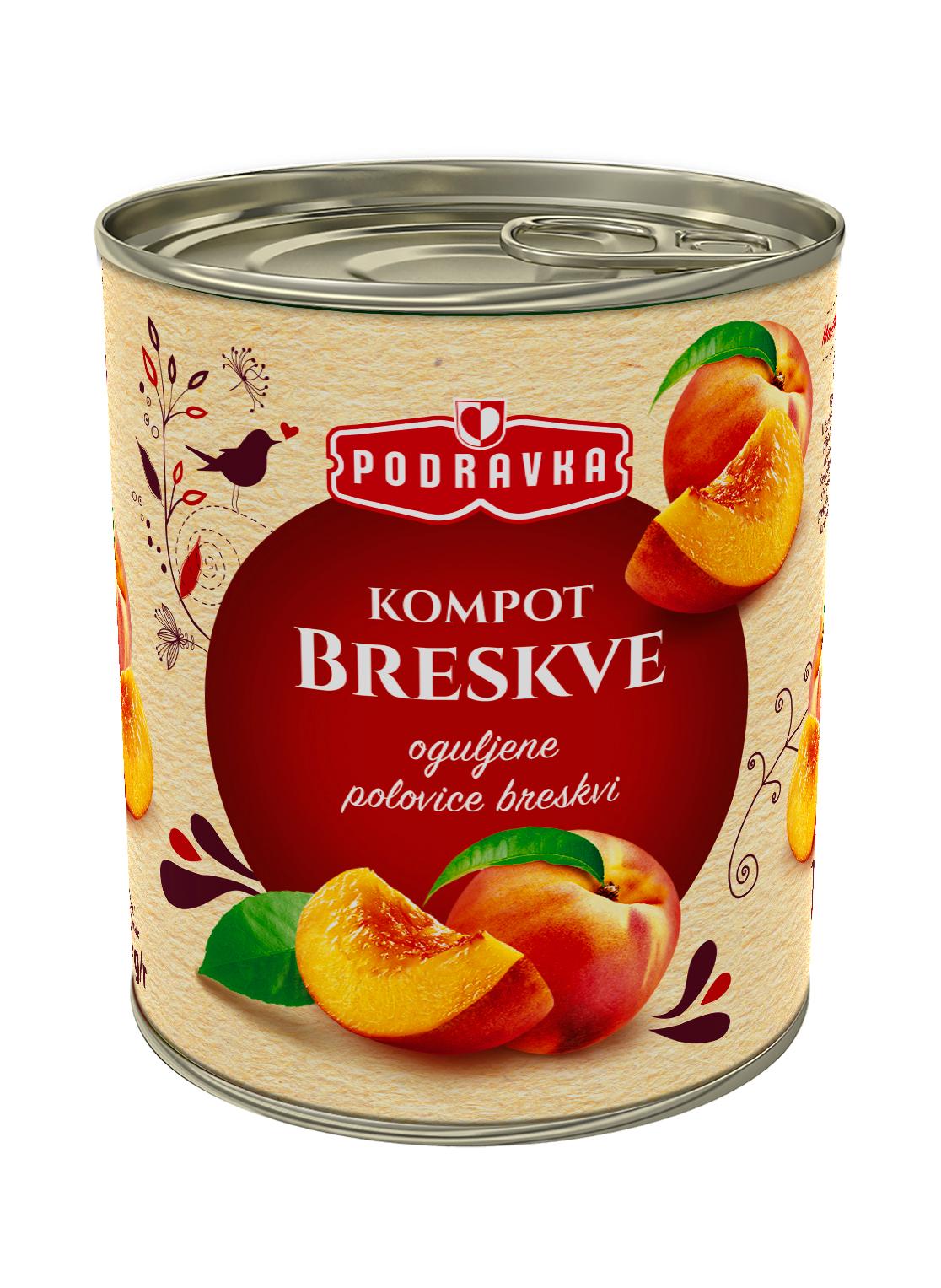 PODRAVKA Kompot od breskve 820g
