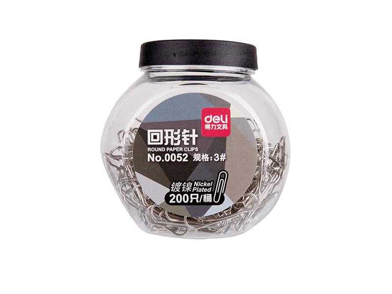 Deli spajalice za papir E0052, poniklovane, 29 mm, 200 komada