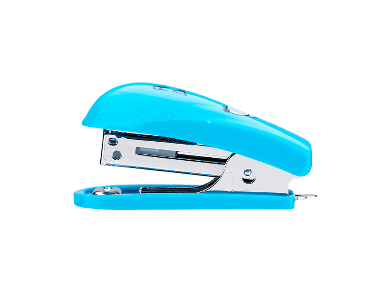 DELI mini heftalica za papir E0253, tirkizna