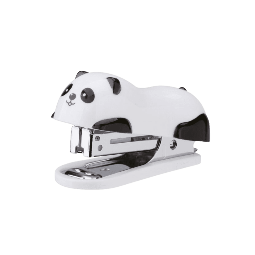 DELI Heftalica za papir Panda E453, municija br. 10, 12 listova, bijela