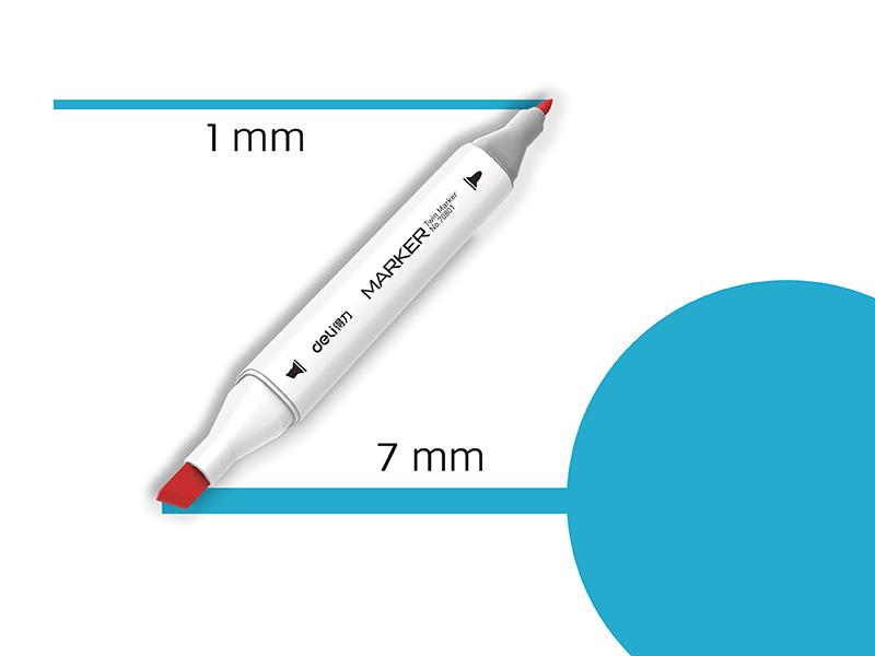Sketch 63 Dvostruki vrh Deli Marker 70801A-63, Azurno plava