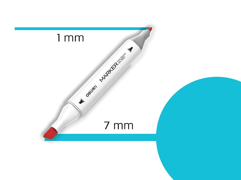 Sketch 66 marker sa dvostrukim vrhom Deli 70801A-66, svijetloplava