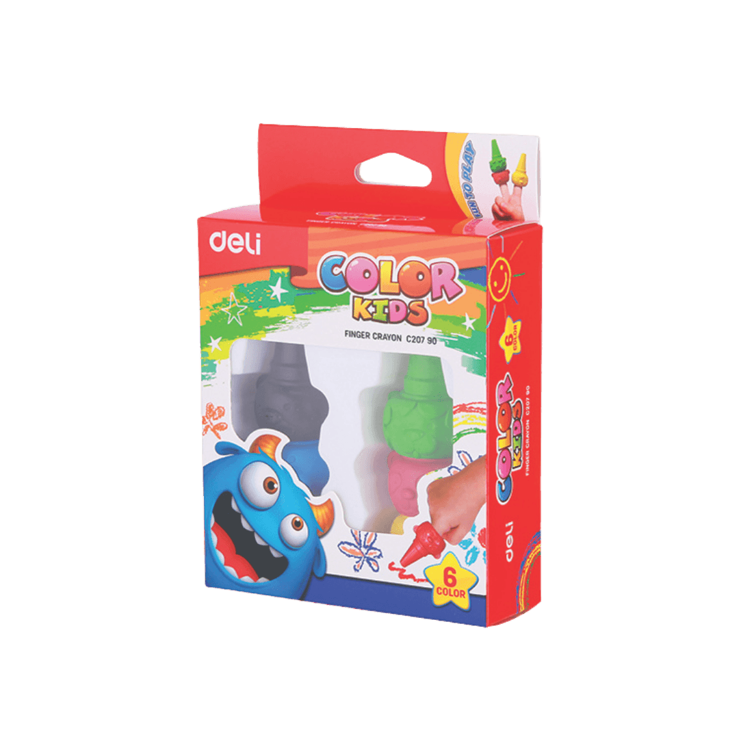 DELI Voštane boje za prste EC20790, 6 komada