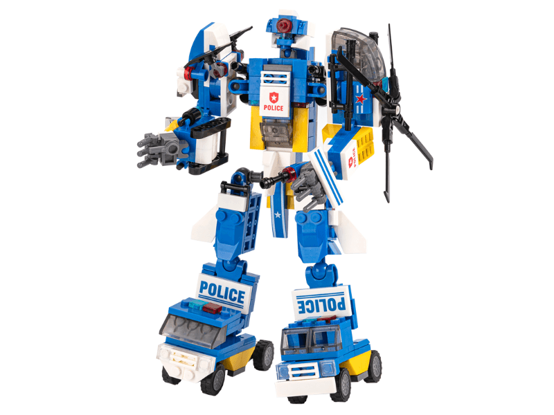 DELI Kreativne građevinske kocke Policijski transformator 74581