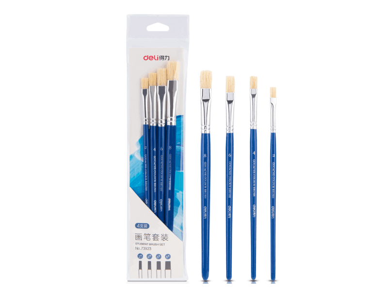 DELI set četkica za slikanje 73923, Goveđa dlaka 73922, 4 dijela, Plava