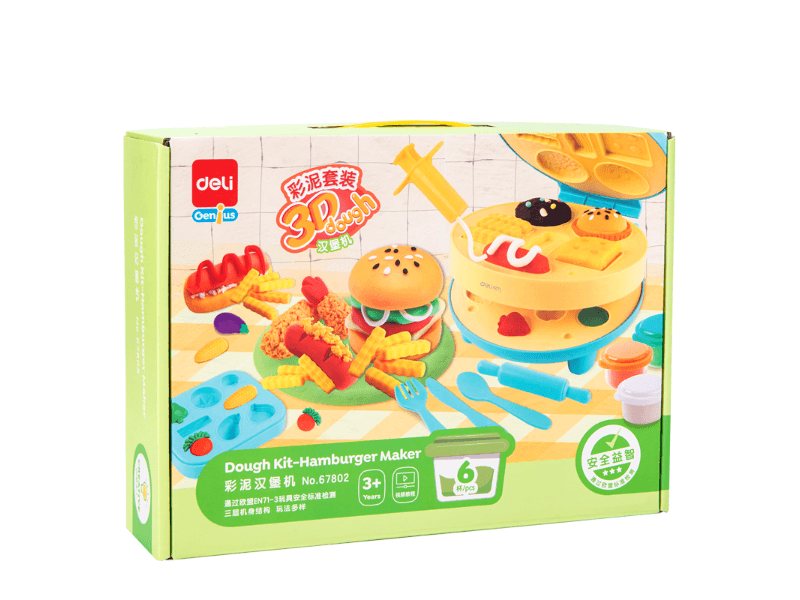 Deli set gline za 3D modeliranje Hamburger 67802, 6 dijelova