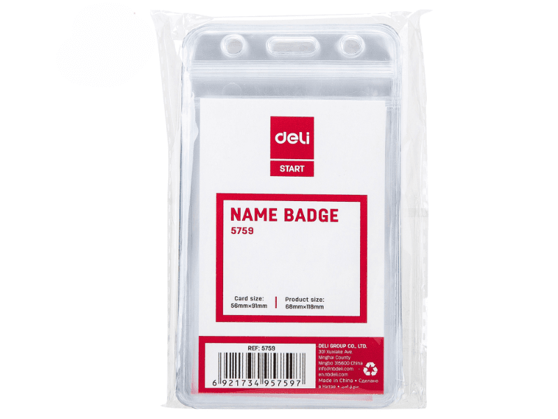 Deli uložak za ID karticu E5759, vertikalni, 56x91mm, 10 komada