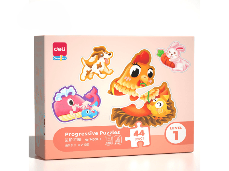 DELI Progresivna slagalica 74500-1, Nivo 1, 44 dijela