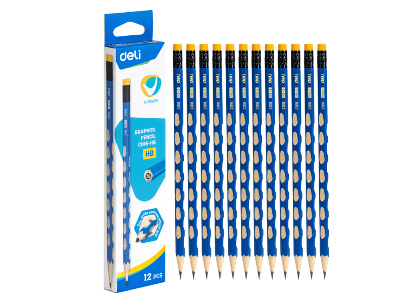 DELI Grafitne olovke s gumicom U touch EC016-HB, HB, 12 komada