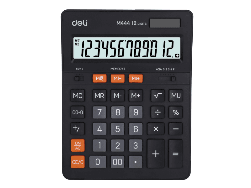 Kalkulator za dijeljenje EM444, crni