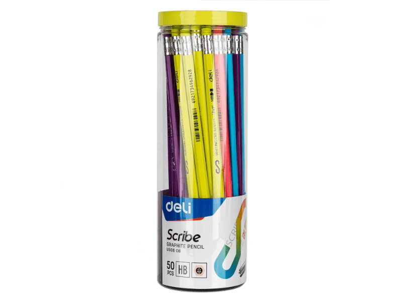 DELI Šesterokutne grafitne olovke EU50806, HB, 50 komada