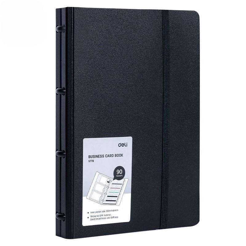 Deli fascikla za vizit karte E5778, 198x140x30mm, crna