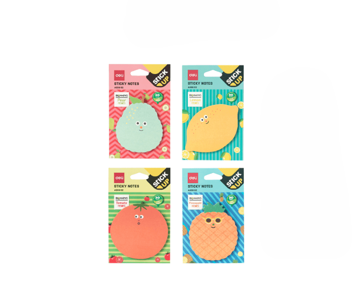 Deli Blok naljepnice Voće EA55602, 76×76mm, 30 listova, 4 komada