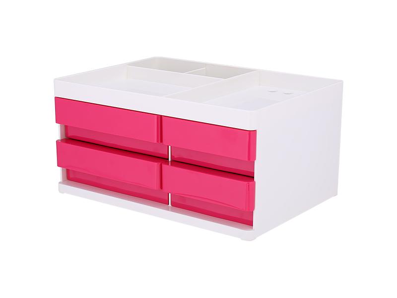 Deli Desk organizator za dokumente EZ25040, bijelo-roze