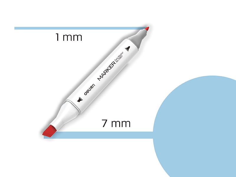 Deli marker sa dva vrha Sketch 183 70801A-183, svijetloplava