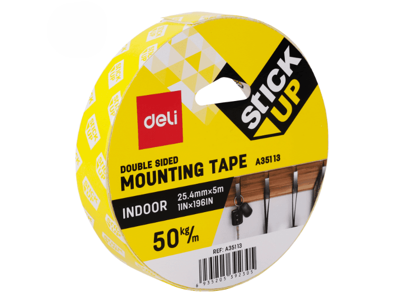 Deli Dvostrano ljepljiva traka EA35113, 25,4 mm x 5 m, bijela