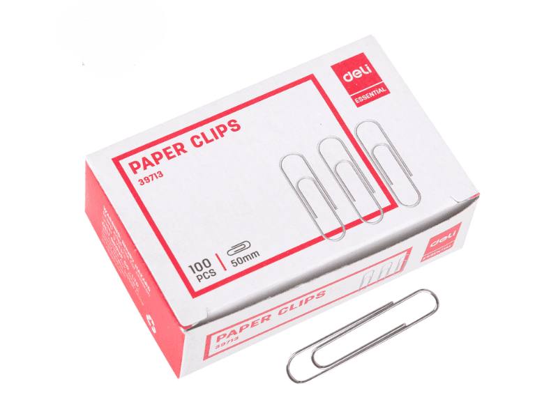 Deli spajalice za papir E39713, niklovane, 50 mm, 100 komada