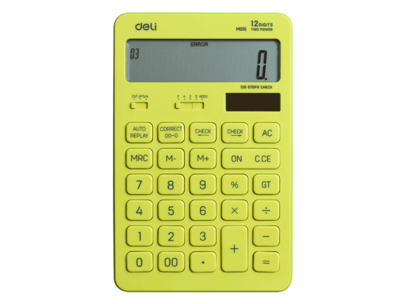 DELI Kalkulator EM01551 Makaroni, zeleni