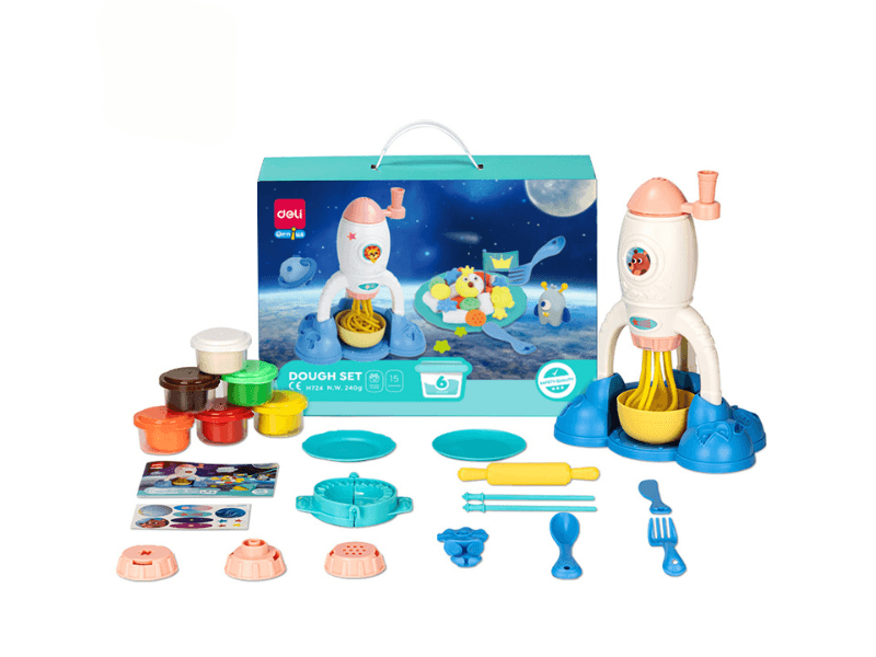 Deli set od gline za 3D modeliranje Špageti raketa EH724, 19 dijelova