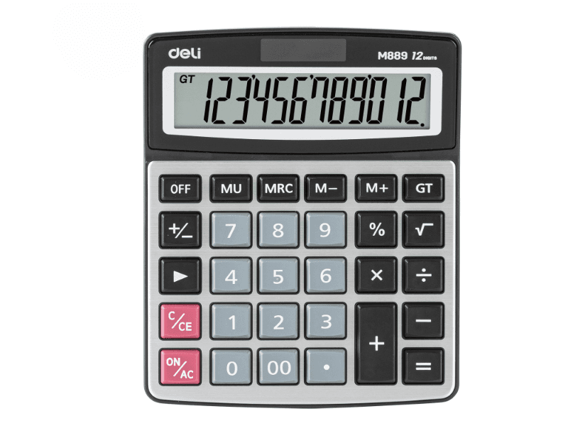 Deli stolni kalkulator EM889, 172,5x134,5x34mm