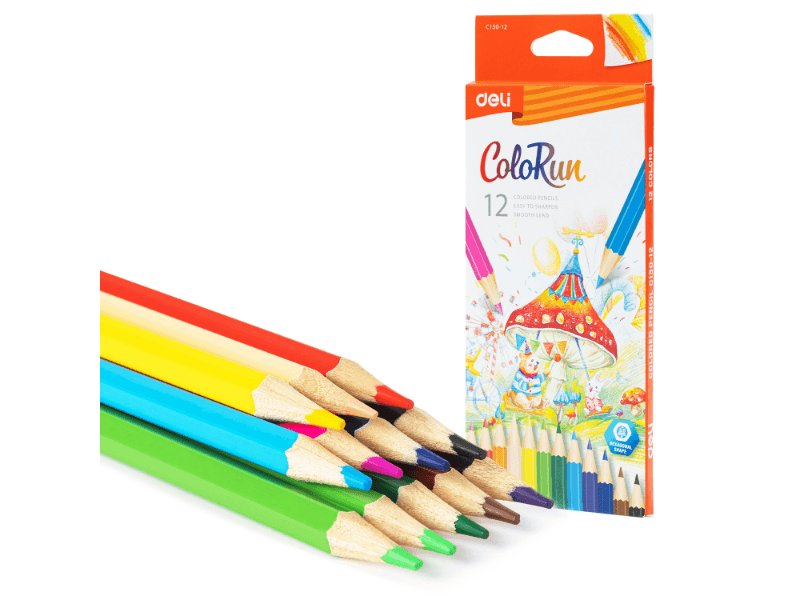 DELI Colorun EC130-12 drvenih bojica, 12 komada