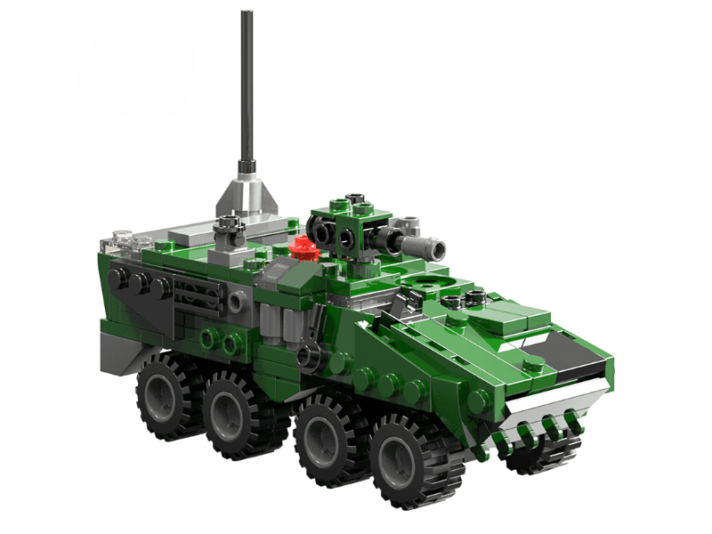 DELI Kreativni blokovi za slaganje Tank EH738, zeleni