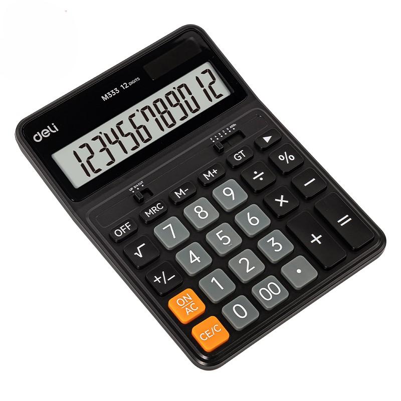 Deli Stoni Kalkulator EM333, 176,4x129,8x28,4mm, Crni