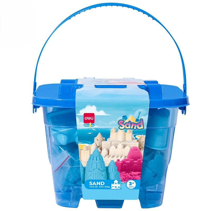 DELI Kinetički pijesak u kanti sa 6 modela EY013-PK, 500g, roze