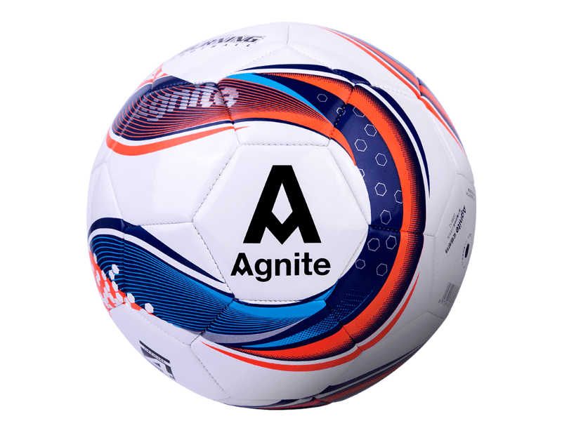 AGNITE nogometna lopta F1206, bijelo - plava