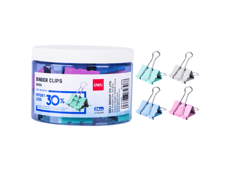 Deli spajalice za papir u boji E8553S 32x0.4mm, 24 komada