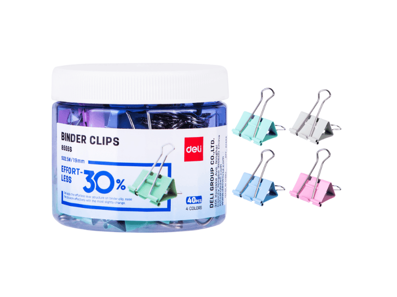 Deli spajalice za papir u boji E8555S, 19x0.4mm, 40 komada