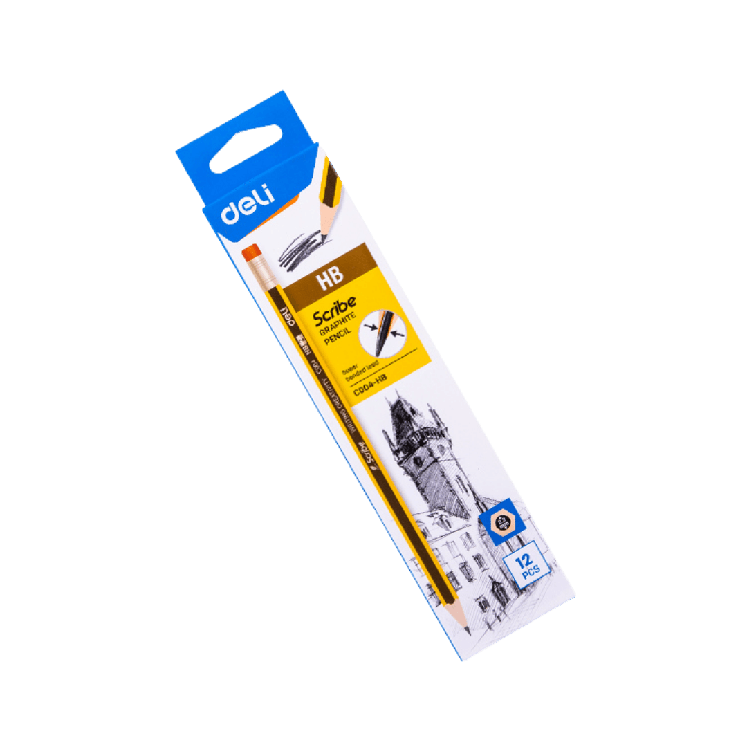 DELI Grafitne olovke EC004-HB, HB, 12 komada