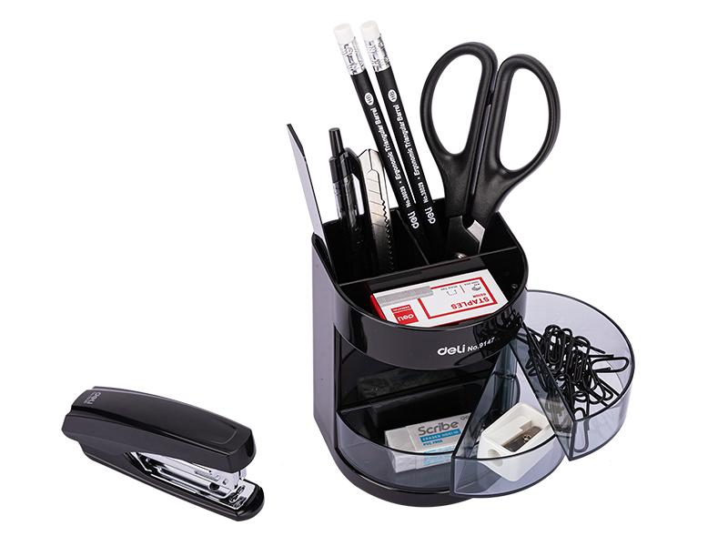 Deli set kancelarijskog pribora E38253, crni